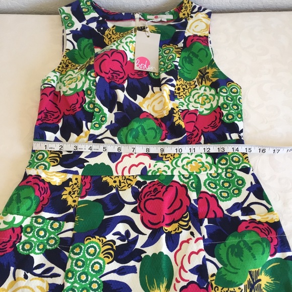 Boden multi color printed Retro Pocket shift dress - Picture 7 of 8